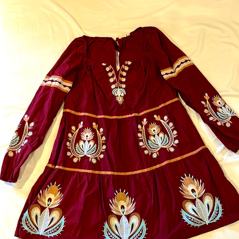 Letimebe Maroon Dress